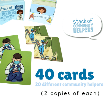 Bjorem® Stack of Community Helpers: Job Themed Picture Vocabulary Cards Bjorem® Stack of Community Helpers: Job Themed Picture Vocabulary Cards Best Speech Language Therapy Tools