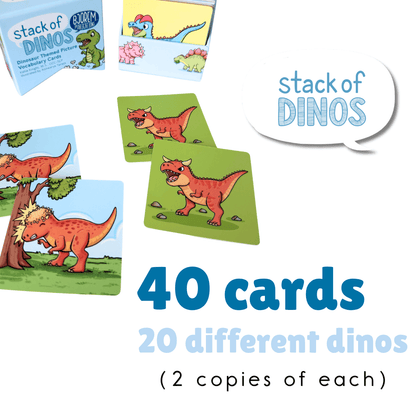Bjorem® Stack of Dinos: Dinosaur Themed Picture Vocabulary Cards Bjorem® Stack of Dinos: Dinosaur Themed Picture Vocabulary Cards Best Speech Language Therapy Tools