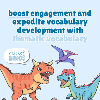 Bjorem® Stack of Dinos: Dinosaur Themed Picture Vocabulary Cards Bjorem® Stack of Dinos: Dinosaur Themed Picture Vocabulary Cards Best Speech Language Therapy Tools