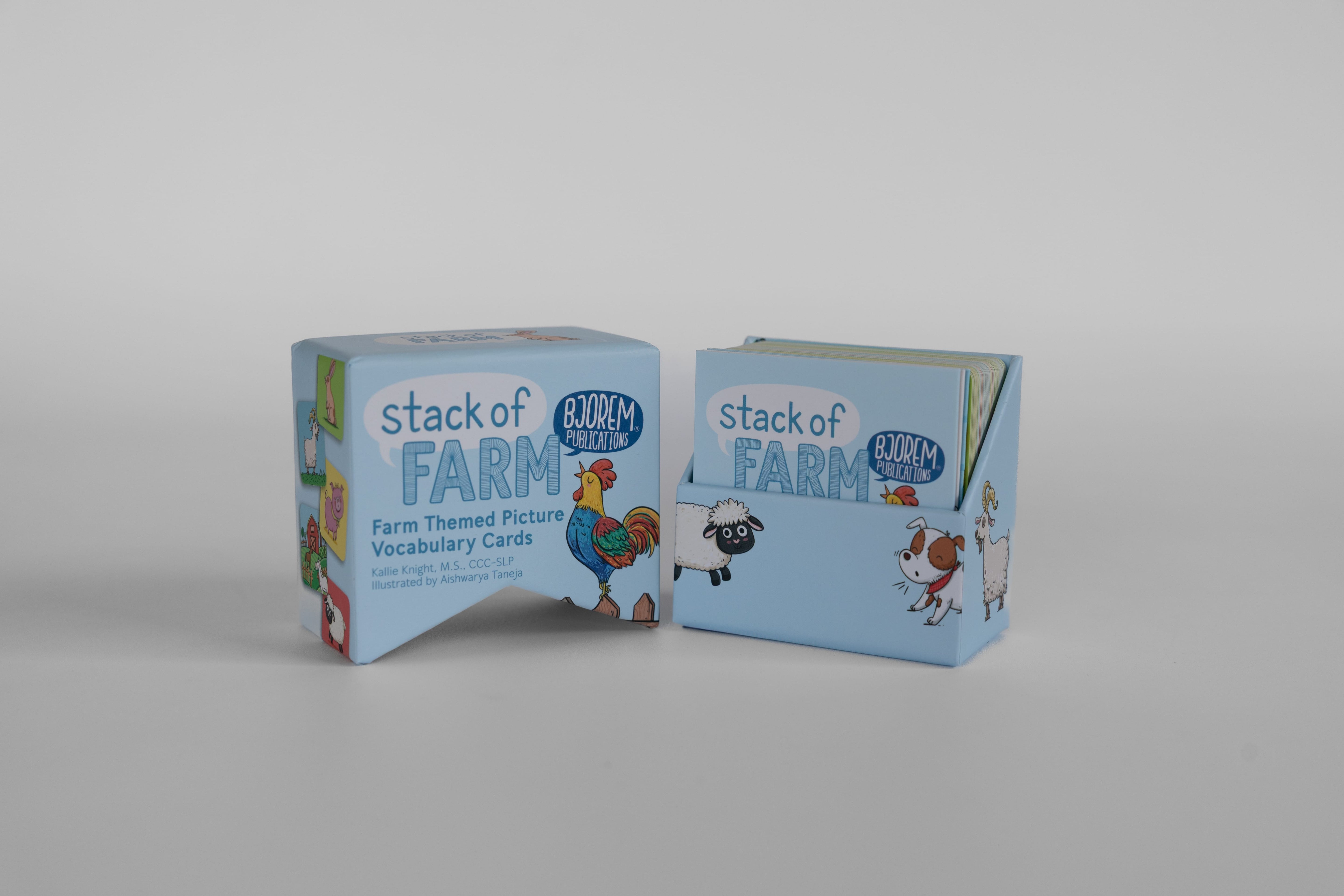 Bjorem® Stack of Farm: Farm Themed Picture Vocabulary Cards Bjorem® Stack of Farm: Farm Themed Picture Vocabulary Cards Best Speech Language Therapy Tools