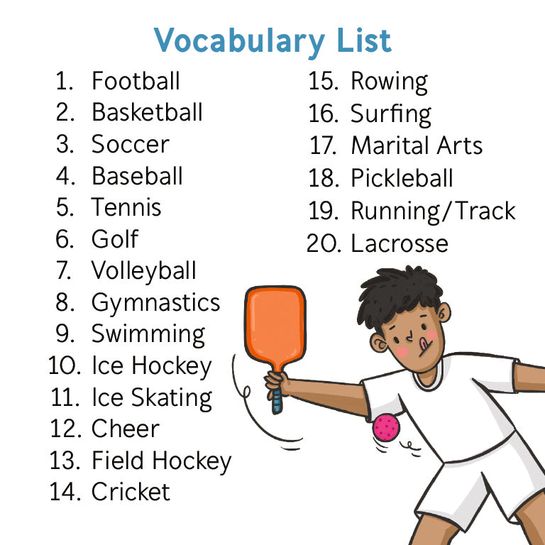 Bjorem® Stack of Sports: Sports Themed Picture Vocabulary Cards Bjorem® Stack of Sports: Sports Themed Picture Vocabulary Cards Best Speech Language Therapy Tools