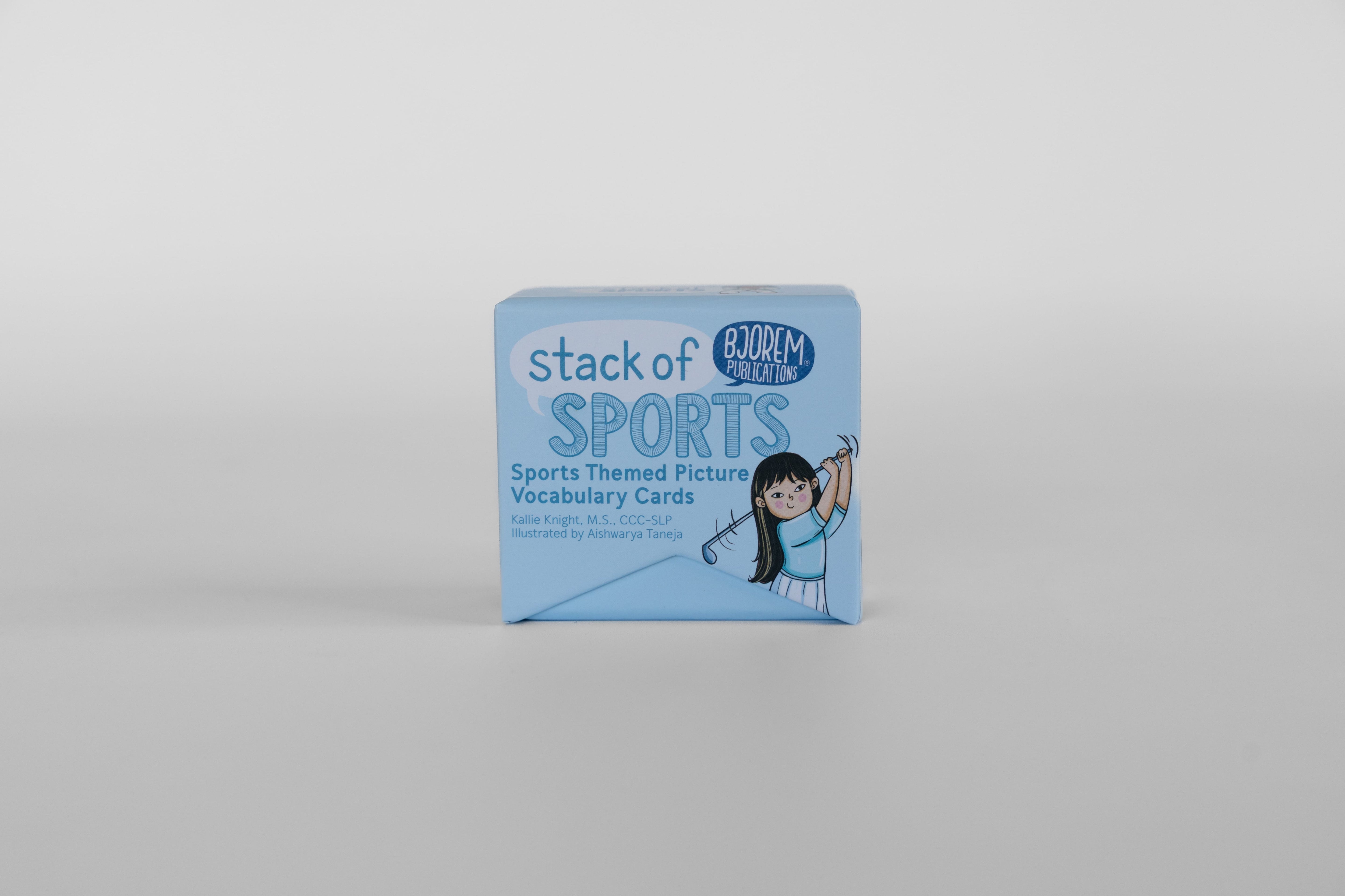 Bjorem® Stack of Sports: Sports Themed Picture Vocabulary Cards Bjorem® Stack of Sports: Sports Themed Picture Vocabulary Cards Best Speech Language Therapy Tools