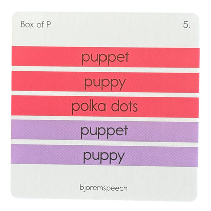 Box of P Speech Sound Cards Box of P Speech Sound Cards for Young Learners Best Speech Language Therapy Tools