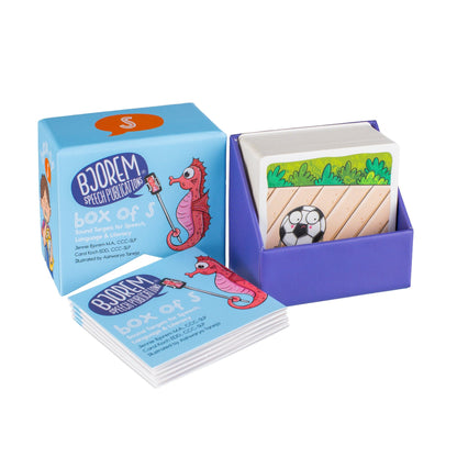Box of S and Z Bundle Sound Cue Cards Bundle Box of S and Z Sound Cue Cards for Learning Best Speech Language Therapy Tools