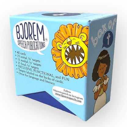 Box of T Speech Sound Cards Box Speech Sound Cards for Language Learning Best Speech Language Therapy Tools