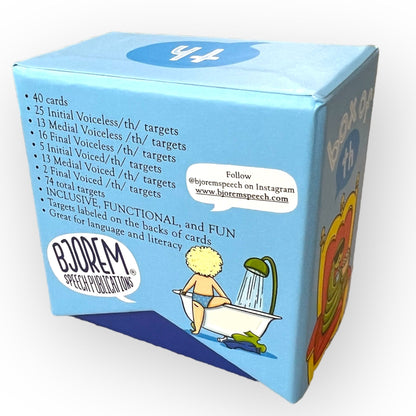 Box of TH Sound Cue Cards TH Sound Cue Cards for Voiced and Voiceless Targets Best Speech Language Therapy Tools