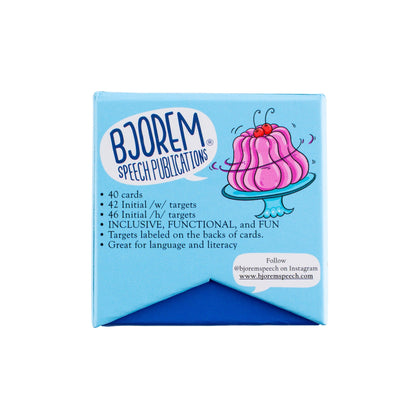 Box of W/H Sound Cue Cards Box Sound Cue Cards for Phoneme Practice Best Speech Language Therapy Tools