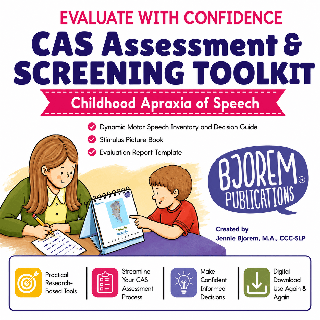 CAS Assessment & Screening Toolkit | Childhood Apraxia of Speech Evaluation & Report Template CAS Assessment Bundle for Diagnosis and Evaluation Best Speech Language Therapy Tools