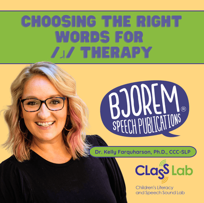 Choosing the Right Words for /ɹ/ Therapy with Dr. Kelly Farquharson {Course} Facilitative Course on /ɹ/ Therapy with Dr. Kelly Farquharson Best Speech Language Therapy Tools