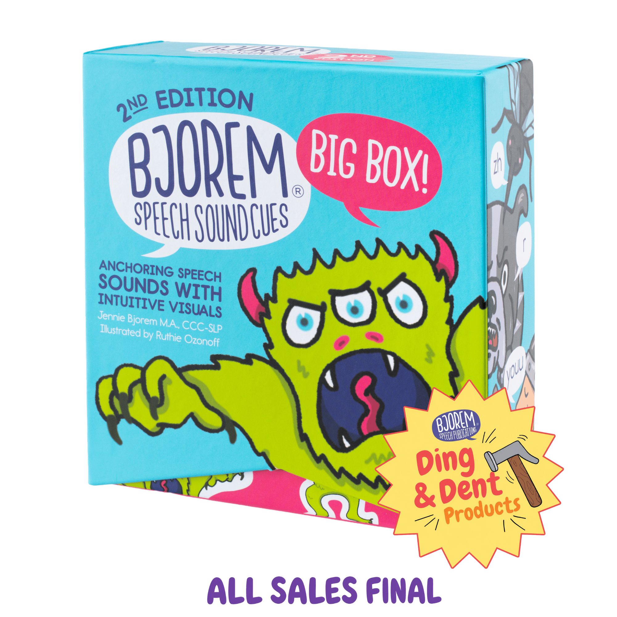 DING AND DENT: BIG BOX of Bjorem Speech Sound Cues - 2nd Edition BIG BOX of Bjorem Speech Sound Cues - Essential for Therapy Best Speech Language Therapy Tools
