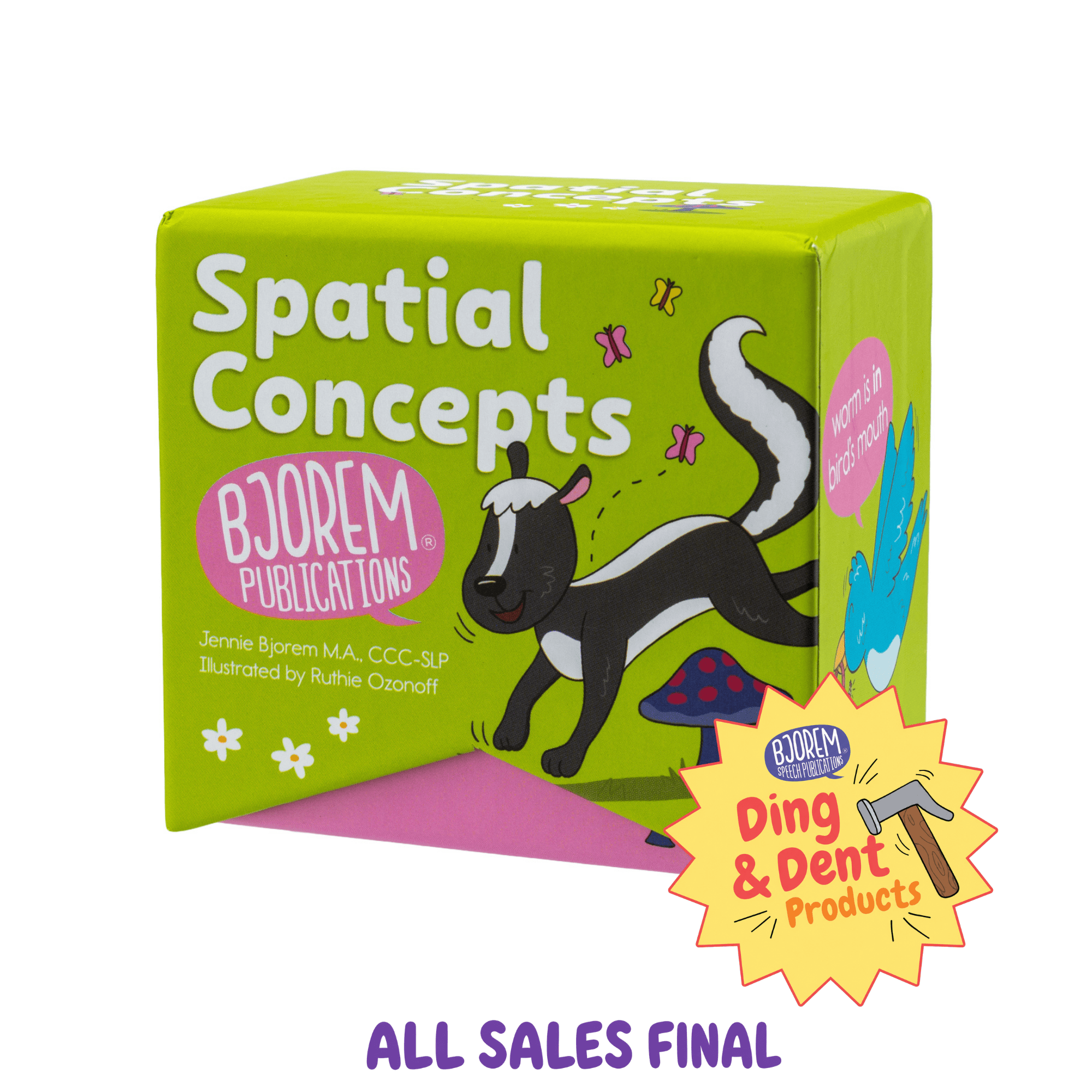 DING AND DENT: Bjorem Speech® Spatial Concepts Deck – Expanded & Redesigned Edition | Teach Location Words with Story-Based Visuals Concepts Deck – Expanded Edition for Teaching Location Words Best Speech Language Therapy Tools