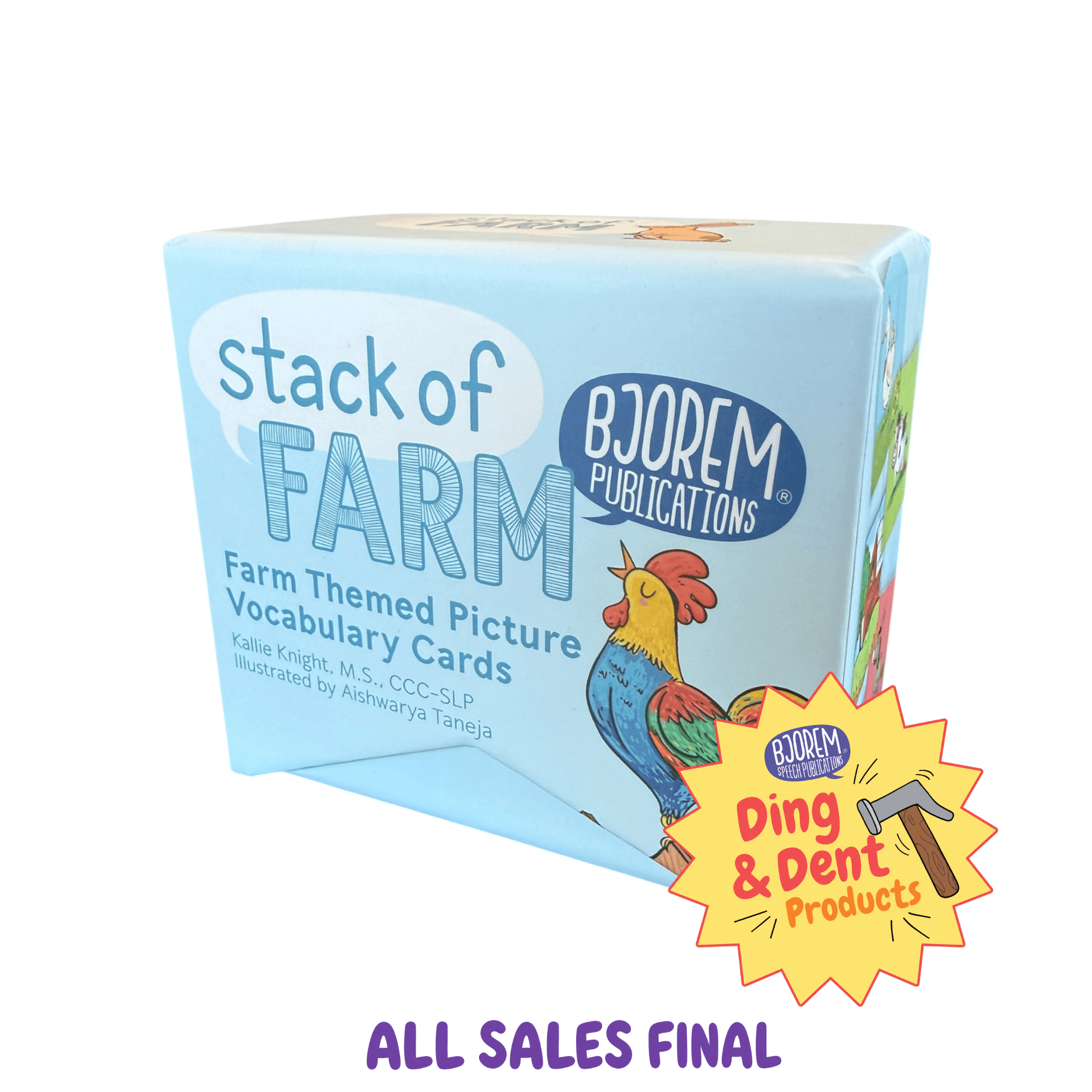 DING AND DENT: Bjorem® Stack of Farm: Farm Themed Picture Vocabulary Cards DING AND DENT: Bjorem® Stack of Farm: Farm Themed Picture Vocabulary Cards Best Speech Language Therapy Tools