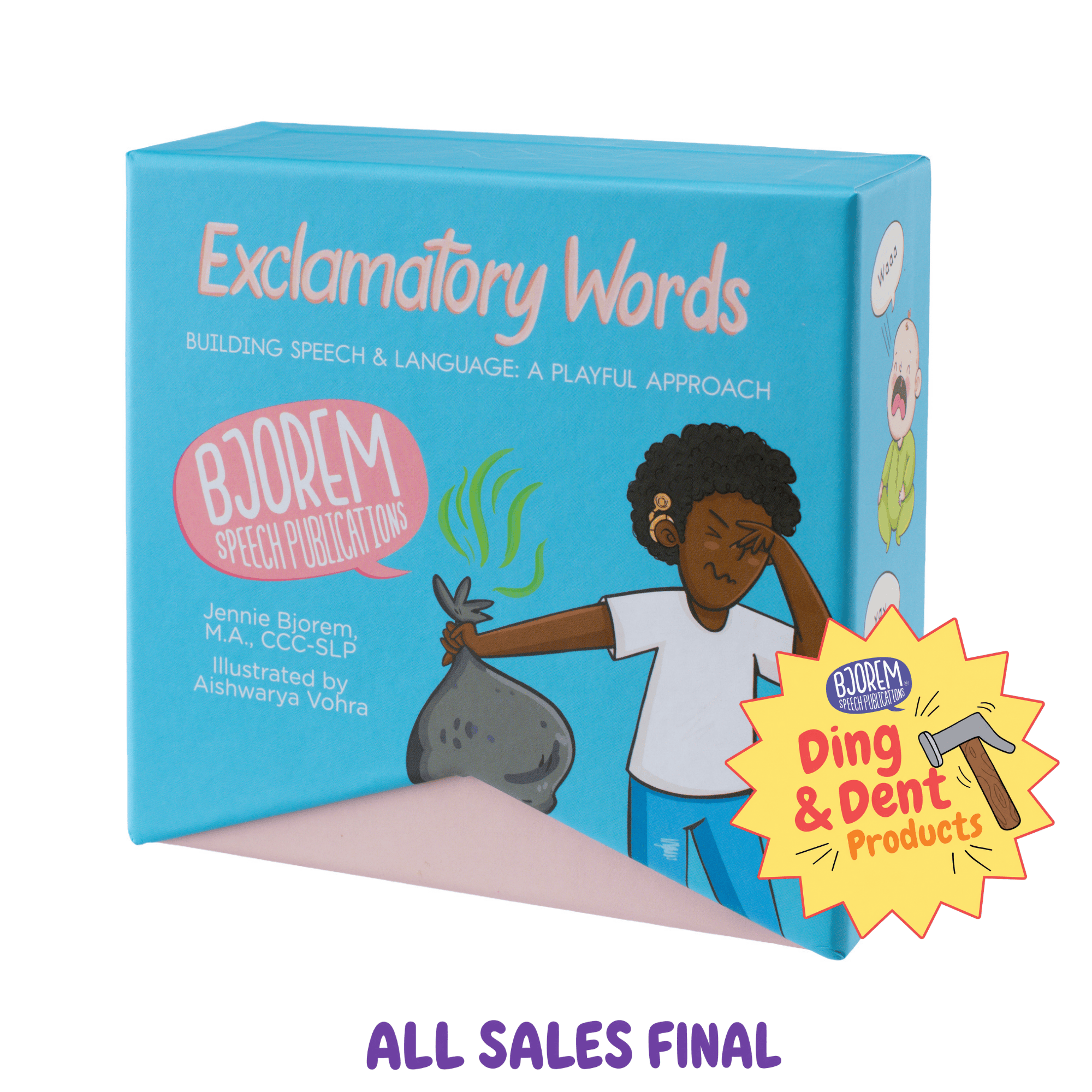 DING AND DENT: Exclamatory Words with QR Code Sounds - Uh-Oh! Oh-No! Yay! Oops! Exclamatory Words Deck with QR Code Sounds for Kids Best Speech Language Therapy Tools