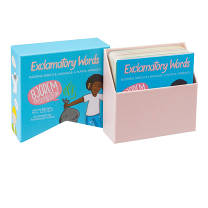 Exclamatory Words with QR Code Sounds - Uh-Oh! Oh-No! Yay! Oops! Exclamatory Words Deck with QR Code Sounds for Kids Best Speech Language Therapy Tools