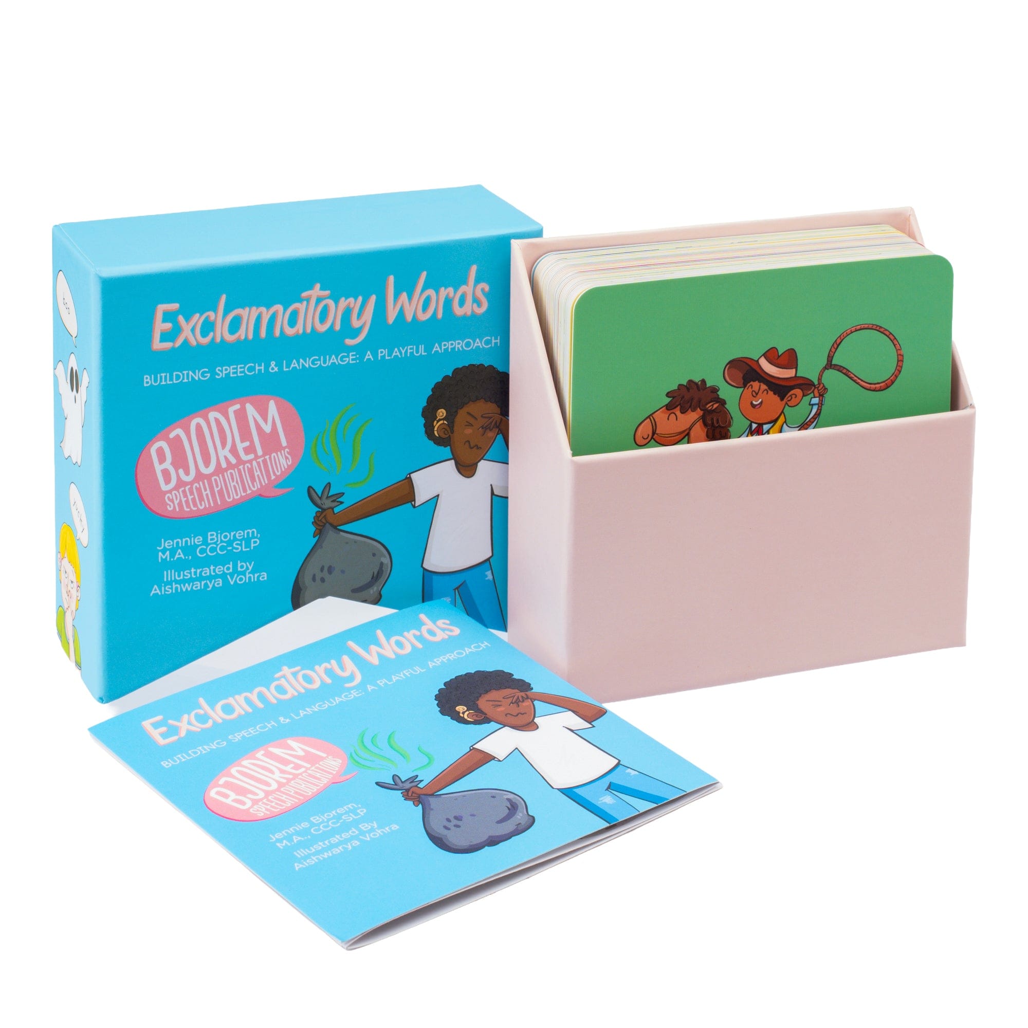 Exclamatory Words with QR Code Sounds - Uh-Oh! Oh-No! Yay! Oops! Exclamatory Words Deck with QR Code Sounds for Kids Best Speech Language Therapy Tools