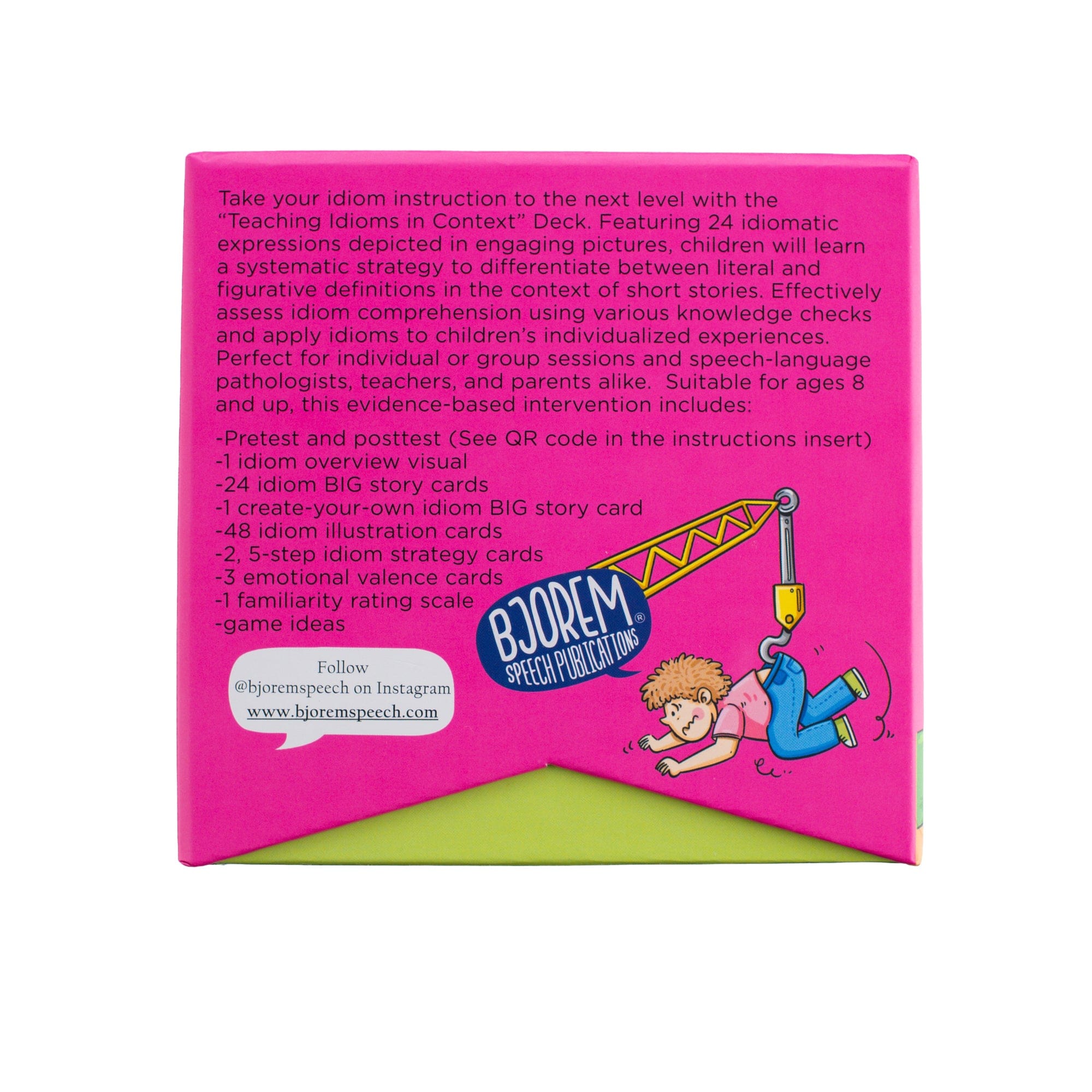 Idioms Context Expressions Deck for Teaching Comprehension Best Speech Language Therapy Tools