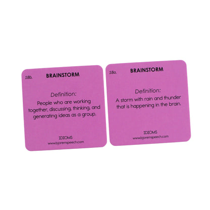 Idioms Context Expressions Deck for Teaching Comprehension Best Speech Language Therapy Tools