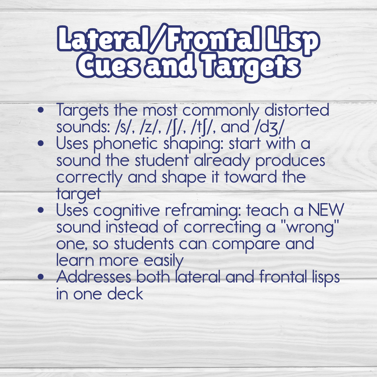 Lateral/Frontal Lisp Cues & Targets Bjorem Speech Sound Cues Lateralization | Speech Therapy Tools Best Speech Language Therapy Tools