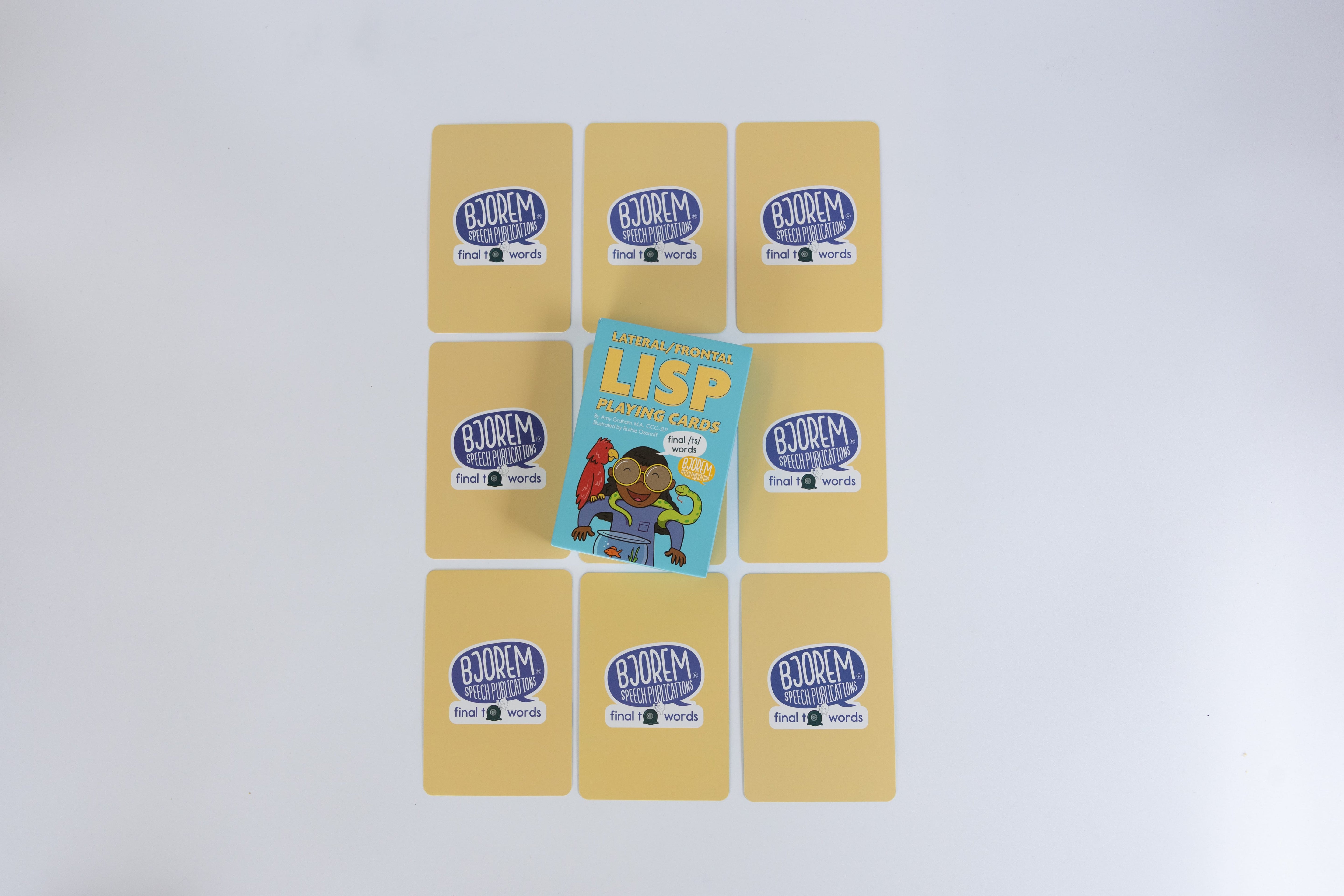 Lateral/Frontal Lisp Playing Cards - Final /ts/ words Playing Cards for Lateral and Frontal Lisp Therapy Best Speech Language Therapy Tools