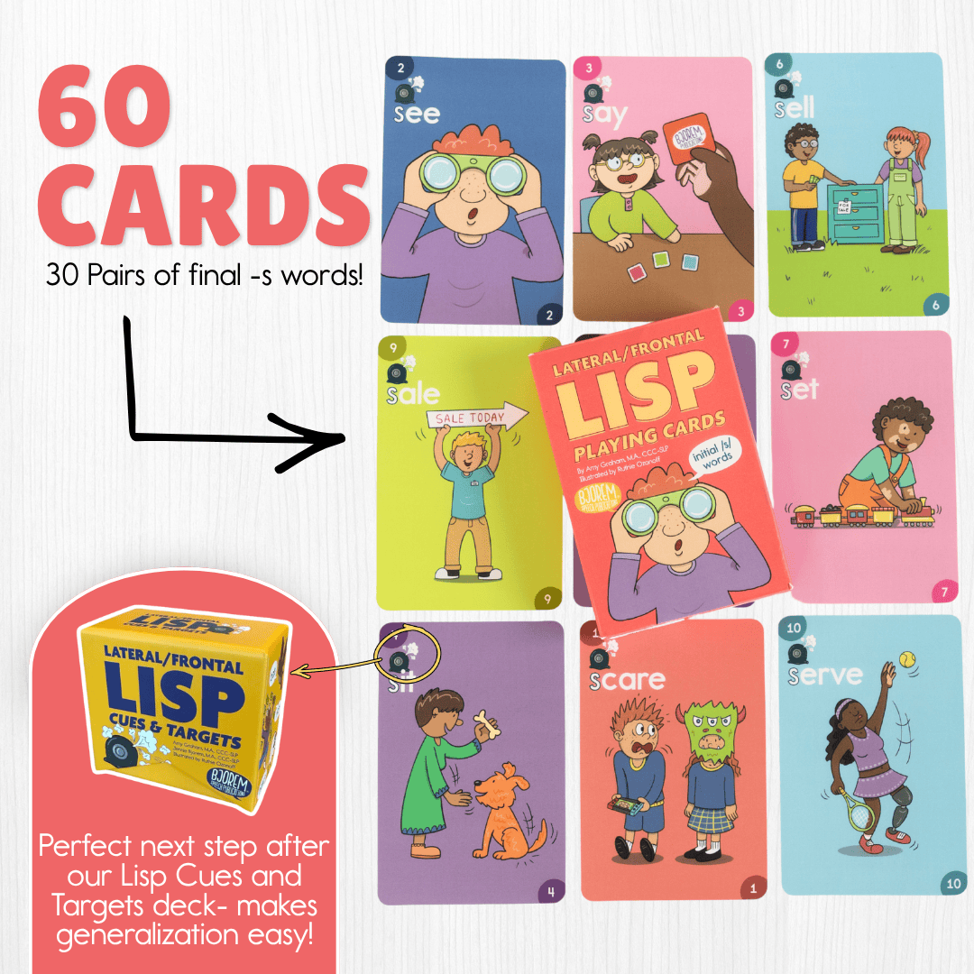 Eq　Jiminy craft language　ill his clover Lateral/Frontal Lisp Playing Cards - Initial /s/ Playing Cards