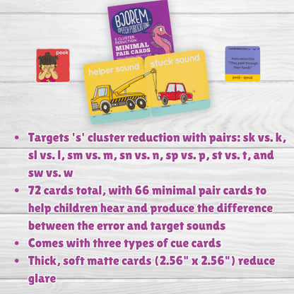 Minimal Pairs: S Cluster Reduction Minimal Pairs: S Cluster Reduction Cards for Speech Therapy Best Speech Language Therapy Tools