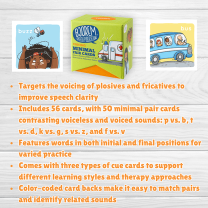 Minimal Pairs: Voicing Voicing Minimal Pairs Best Speech Language Therapy Tools