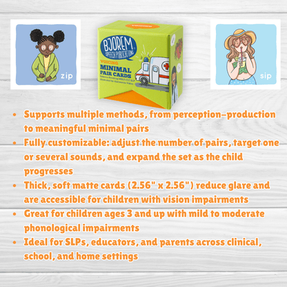 Minimal Pairs: Voicing Voicing Minimal Pairs Best Speech Language Therapy Tools