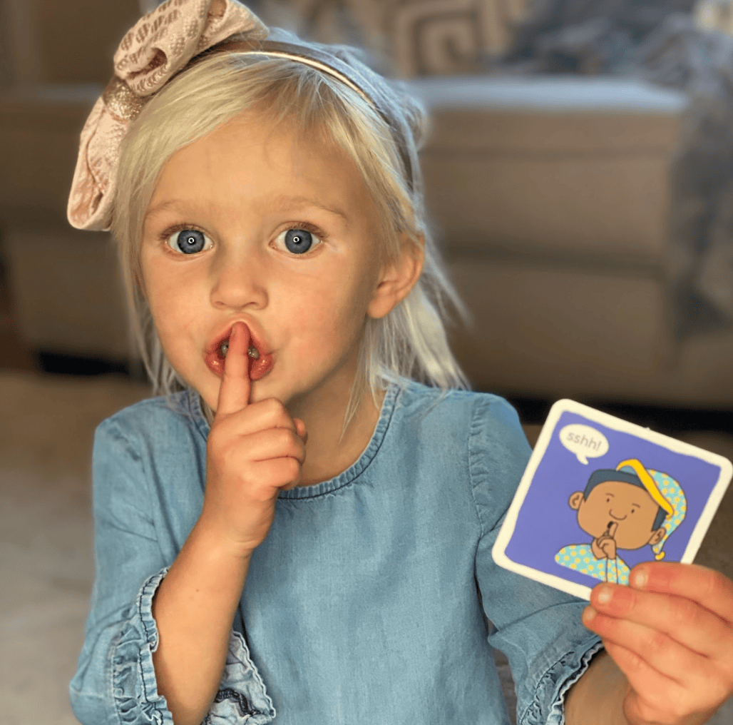 Shhh sound cue card for the sh sound from Bjorem Speech Sound Cues