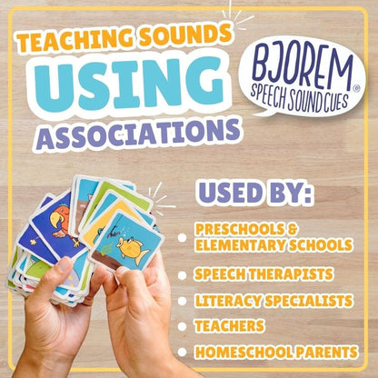 Teaching speech sounds using associations with Bjorem Speech Sound Cues