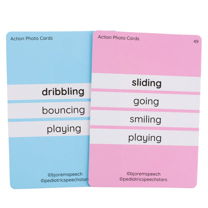 Action Photo Cards Photo Action Cards for Language Therapy Sessions Best Speech Language Therapy Tools