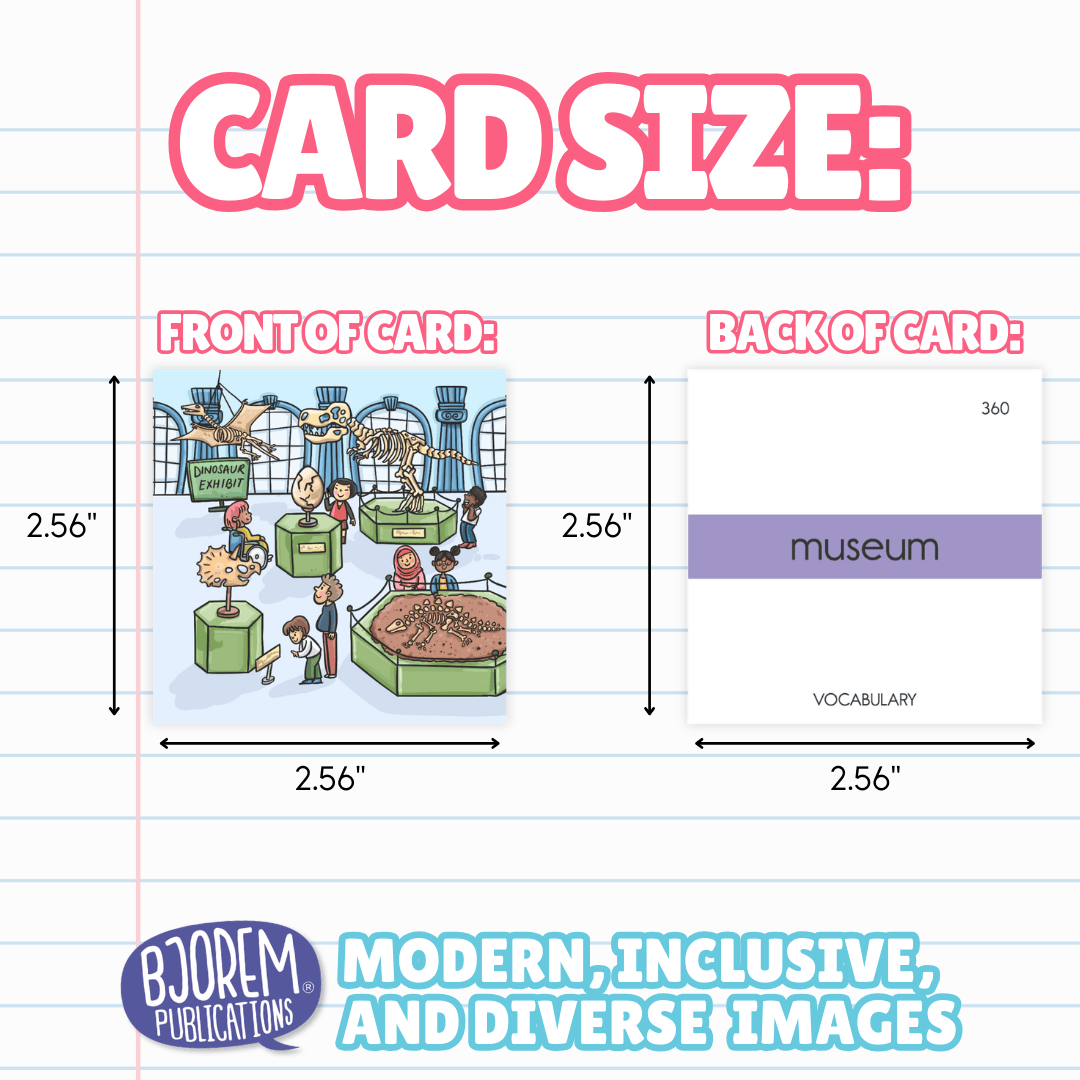 Bjorem Vocabulary card size, front and back
