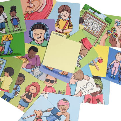Bjorem Vocabulary cards and a divider spread out