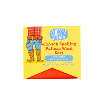 '-ch/-tch Spelling Pattern Word Sort Ch Tch Spelling Pattern Word Sort for Literacy Students Best Speech Language Therapy Tools