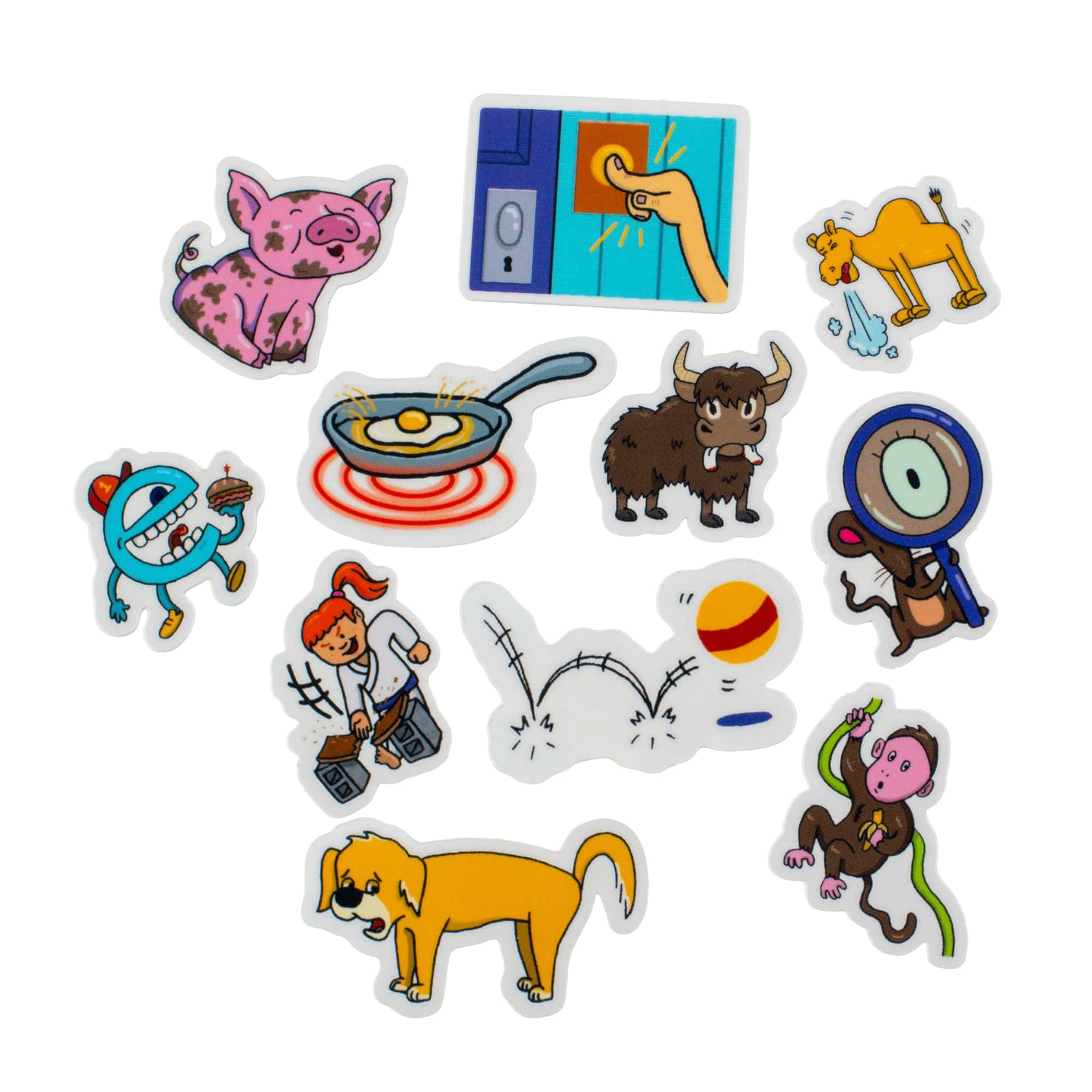 Bjorem Better Letters™ & Bjorem Speech Sound Cues Mini Vinyl Sticker Pack Speech Sound Cues & Better Letters Stickers - Speech & Literacy Best Speech Language Therapy Tools