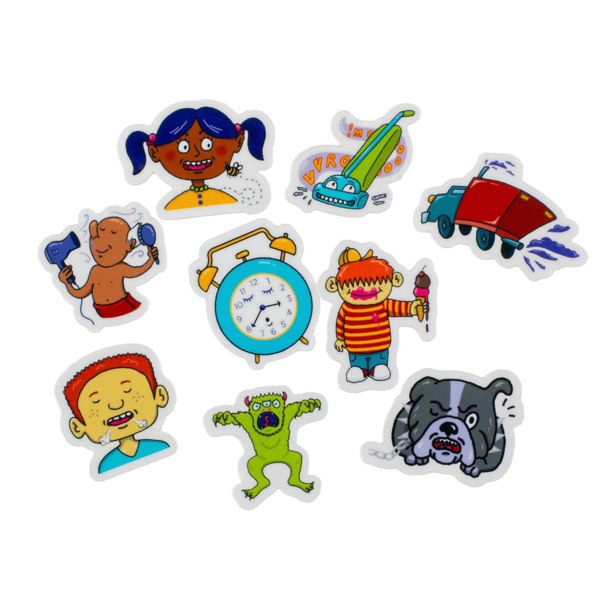 Bjorem Better Letters™ & Bjorem Speech Sound Cues Mini Vinyl Sticker Pack Speech Sound Cues & Better Letters Stickers - Speech & Literacy Best Speech Language Therapy Tools