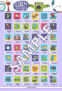 Bjorem PlayProof™ Speech Sound Cues Poster | Waterproof & Durable ...