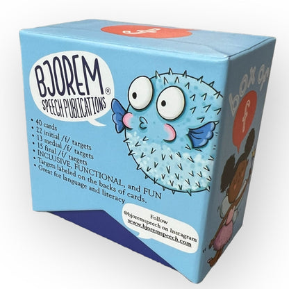 Box of F Speech Sound Cards Articulation F Words Speech Therapy | Bjorem Speech Best Speech Language Therapy Tools