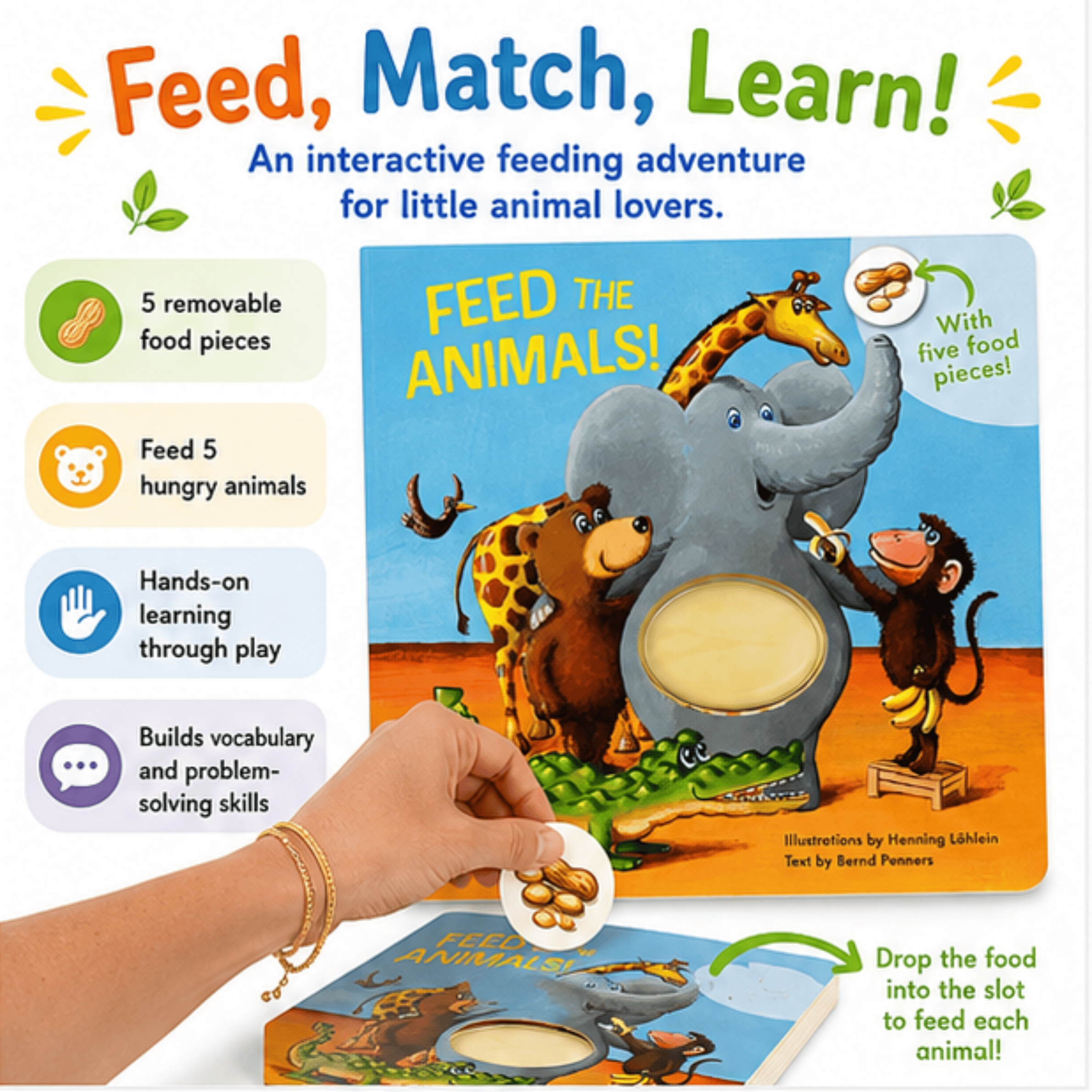 Feed the Animals: An Interactive Feeding Board Book Feed the Animals Interactive Feeding Board Book  Best Speech Language Therapy Tools