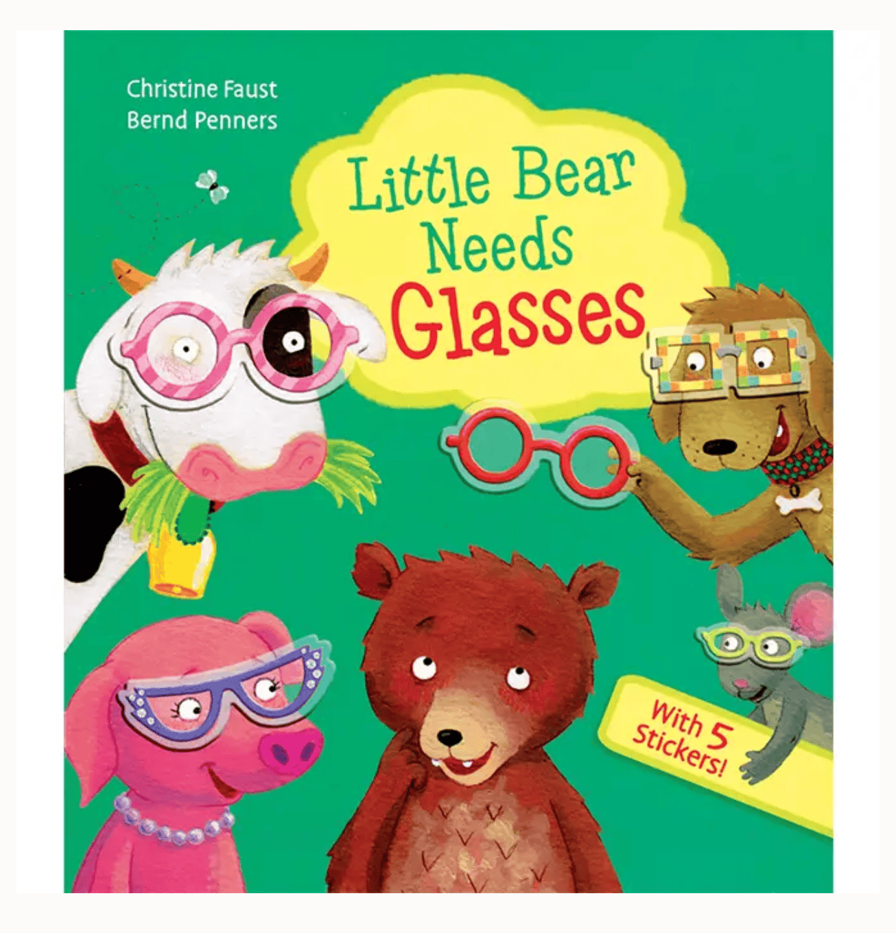 Little Bear Needs Glasses Board Book with Reusable Stickers Little Bear Needs Glasses Board Book with Reusable Stickers Best Speech Language Therapy Tools