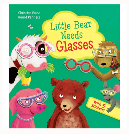 Little Bear Needs Glasses Board Book with Reusable Stickers Little Bear Needs Glasses Board Book with Reusable Stickers Best Speech Language Therapy Tools