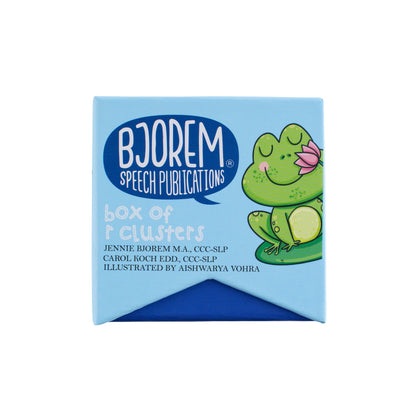 Front of the Box of R Clusters with a frog