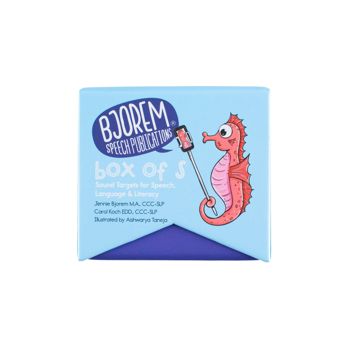 Front of the Box of S with a seahorse