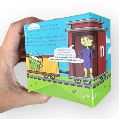 Cluster Cues box held in hand to show size