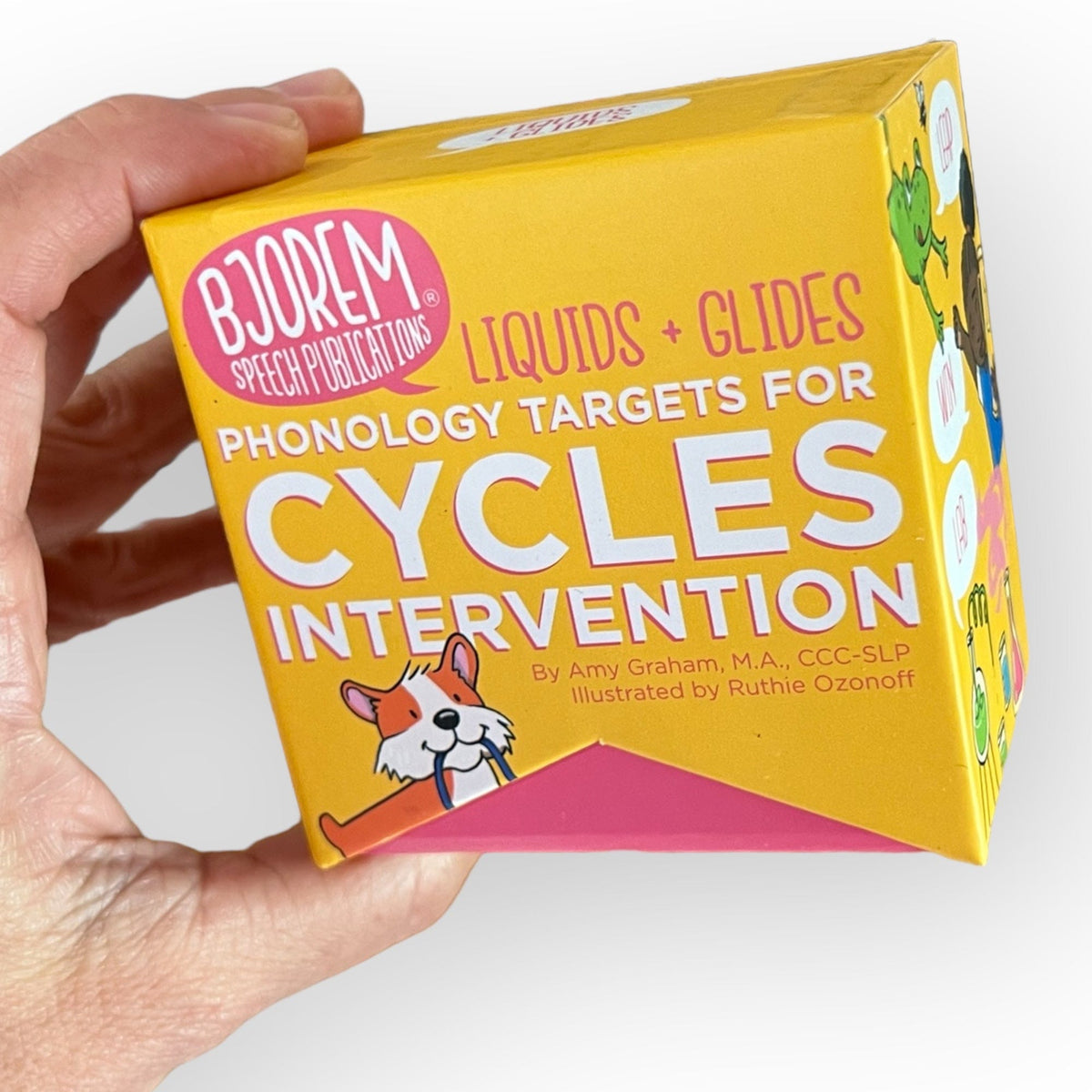 Cycles liquids and glides box held in hand