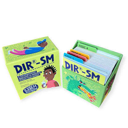 Open DIR-SM box with color coded cards