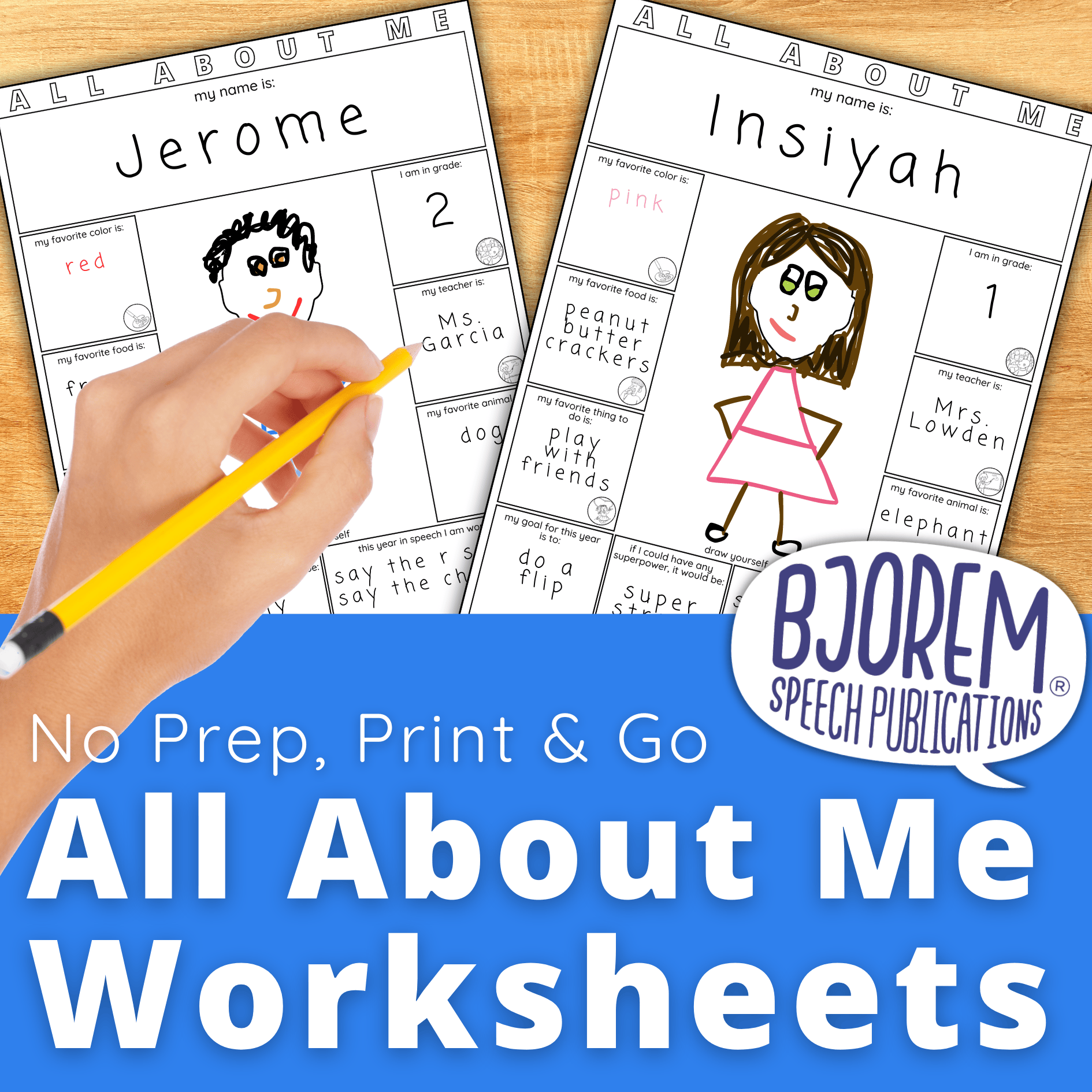 All About Me Worksheets- FREE Digital Download Digital Download All About Me Worksheets - Free Access Best Speech Language Therapy Tools