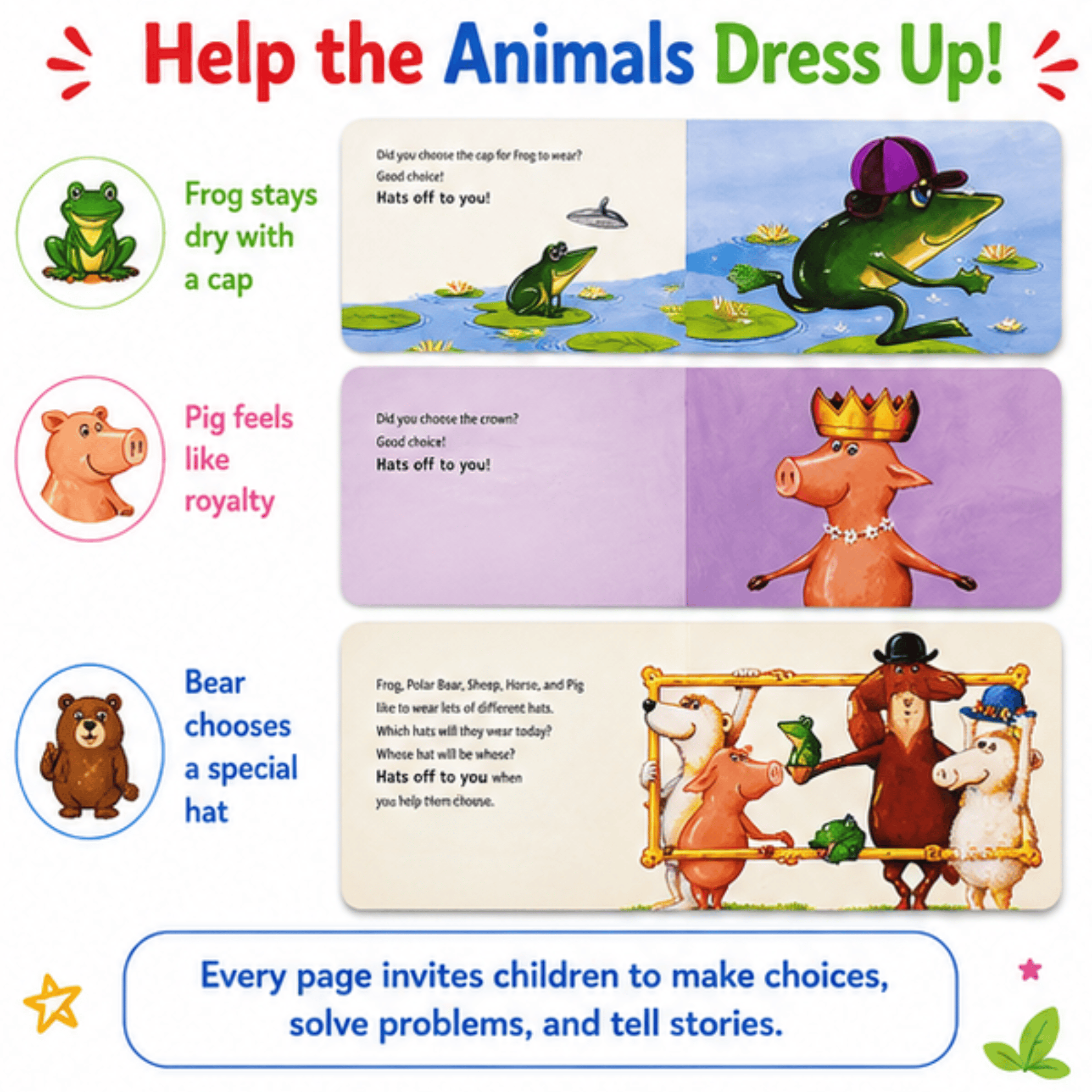 Hats Off! Interactive Reusable Sticker Board Book Hats Off! Interactive Reusable Sticker Board Book Best Speech Language Therapy Tools