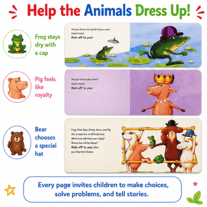 Hats Off! Interactive Reusable Sticker Board Book Hats Off! Interactive Reusable Sticker Board Book Best Speech Language Therapy Tools