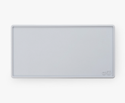ezpz Tiny Placemat in Pewter Silicone Travel Placemat in Pewter - Durable & Safe Best Speech Language Therapy Tools