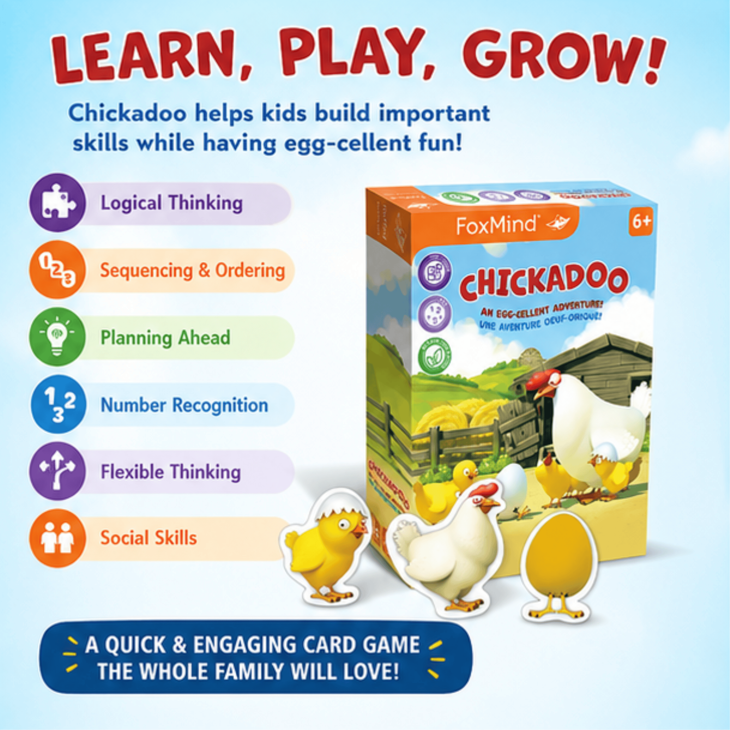Chickadoo™: An EGG-cellent Adventure! Card Game for Kids Chickadoo™: An EGG-cellent Adventure! Card Game for Kids Best Speech Language Therapy Tools